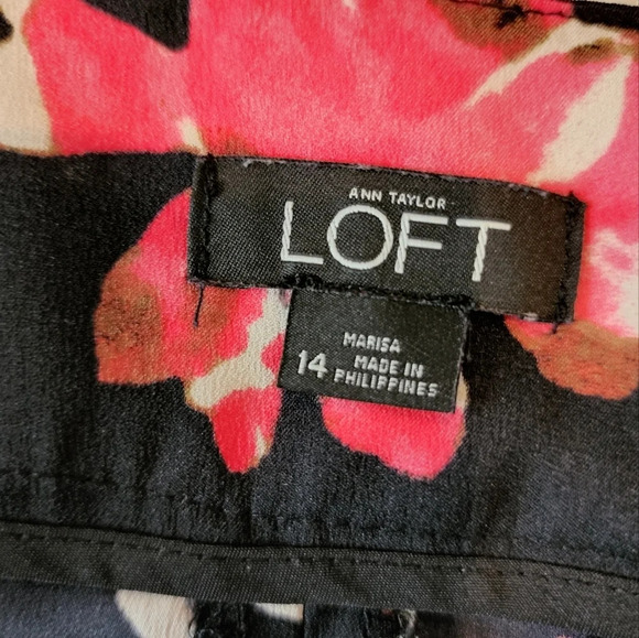 Ann Taylor Loft floral flowy pants - Picture 2 of 16